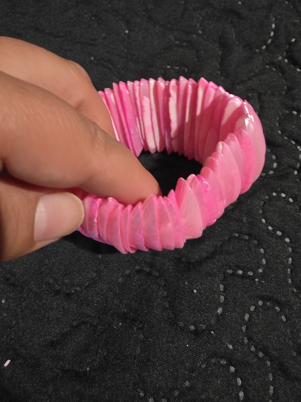 Karma Pink Shell Stretch Bracelet